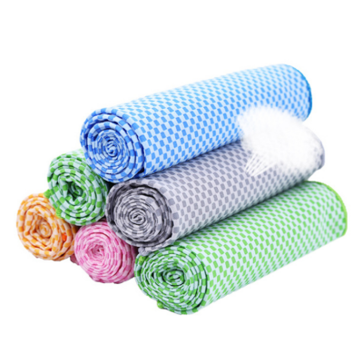 Microfiber fabric reusable organic terry travel yoga sport cooling bamboo fiber towel