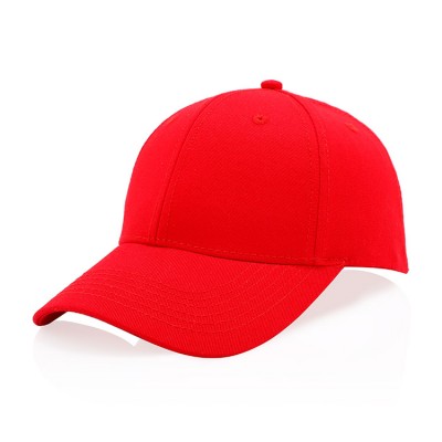 Custom Logo 100% Cotton Caps Plain Embroidered Red Baseball Cap And Hat