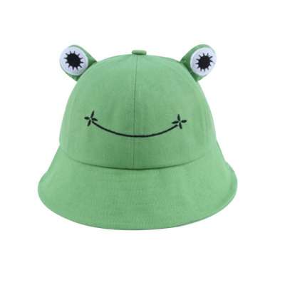 China Custom Cheap Beach Bucket Hat Unique Kid Frog Printed Bucket Hat Oem